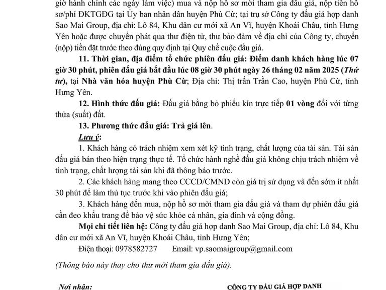 QUYỀN SỬ DỤNG 38 SUẤT ĐẤT CHO NHÂN DÂN LÀM NHÀ Ở TẠI KHU DÂN CƯ SỐ 06 XÃ TỐNG PHAN, HUYỆN PHÙ CỪ, TỈNH HƯNG YÊN — ảnh 2
