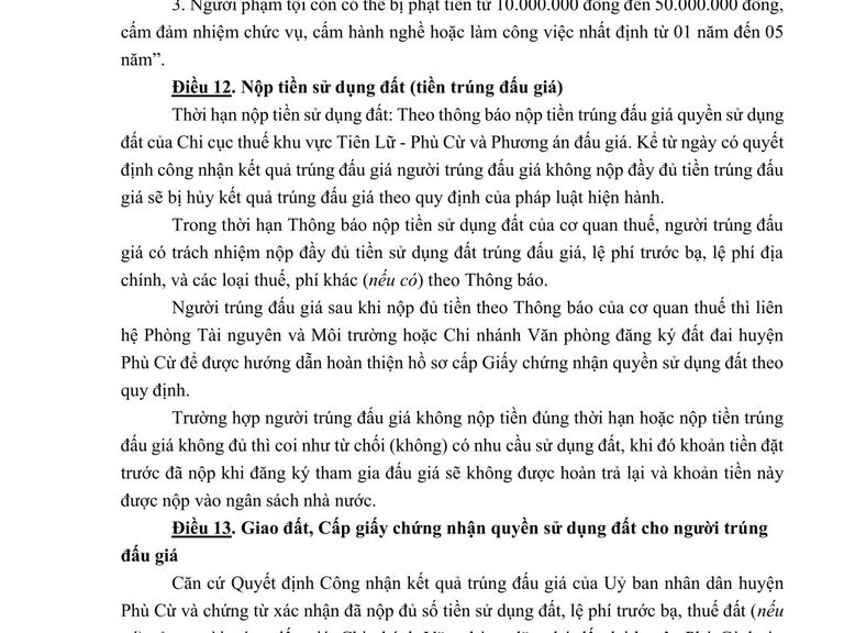 QUYỀN SỬ DỤNG 107 SUẤT ĐẤT CHO NHÂN DÂN LÀM NHÀ Ở TẠI KHU DÂN CƯ SỐ 10 XÃ ĐÌNH CAO, HUYỆN PHÙ CỪ, TỈNH HƯNG YÊN — ảnh 26