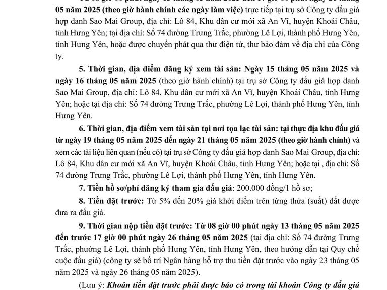 QUYỀN SỬ DỤNG ĐẤT CHO NHÂN DÂN LÀM NHÀ Ở TẠI CÁC KHU ĐẤU GIÁ TRÊN ĐỊA BÀN THÀNH PHỐ HƯNG YÊN ĐỢT 7 NĂM 2025 (Copy) — ảnh 2