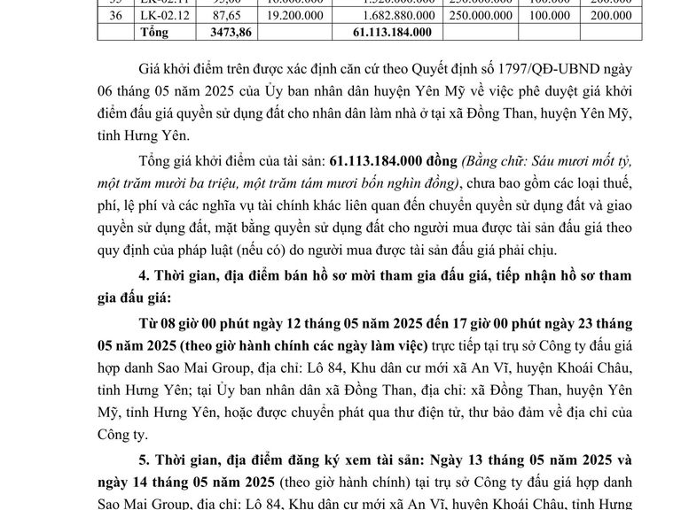 QUYỀN SỬ DỤNG 36 SUẤT ĐẤT CHO NHÂN DÂN LÀM NHÀ Ở TẠI XÃ ĐỒNG THAN, HUYỆN YÊN MỸ — ảnh 2