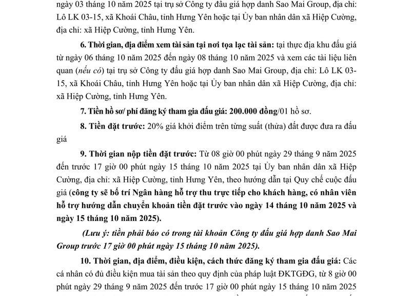 Quyền sử dụng 123 suất đất cho nhân dân làm nhà ở tại xã Hiệp Cường, tỉnh Hưng Yên do UBND xã Hiệp Cường làm chủ đầu tư (Đợt 2 – 47 suất đất) — ảnh 3