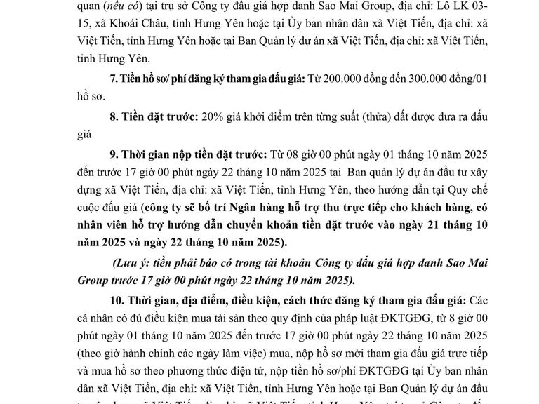 Quyền sử dụng đất 49 thửa đất cho nhân dân làm nhà ở trên địa bàn xã Việt Tiến, tỉnh Hưng Yên — ảnh 2