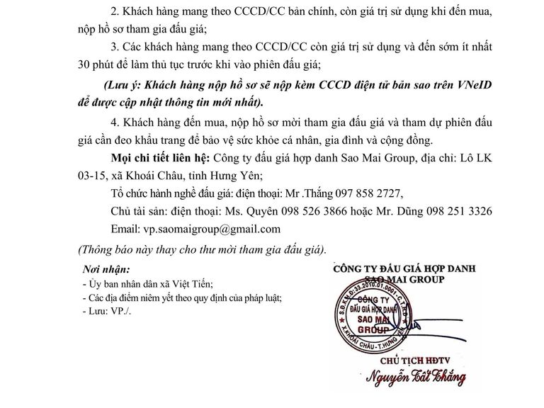 Quyền sử dụng đất 49 thửa đất cho nhân dân làm nhà ở trên địa bàn xã Việt Tiến, tỉnh Hưng Yên — ảnh 3