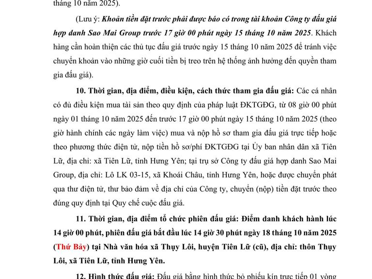 Quyền sử dụng 55 suất đất tại Khu dân cư nông thôn mới xã Thụy Lôi, huyện Tiên Lữ (cũ) nay là xã Tiên Lữ, tỉnh Hưng Yên — ảnh 3