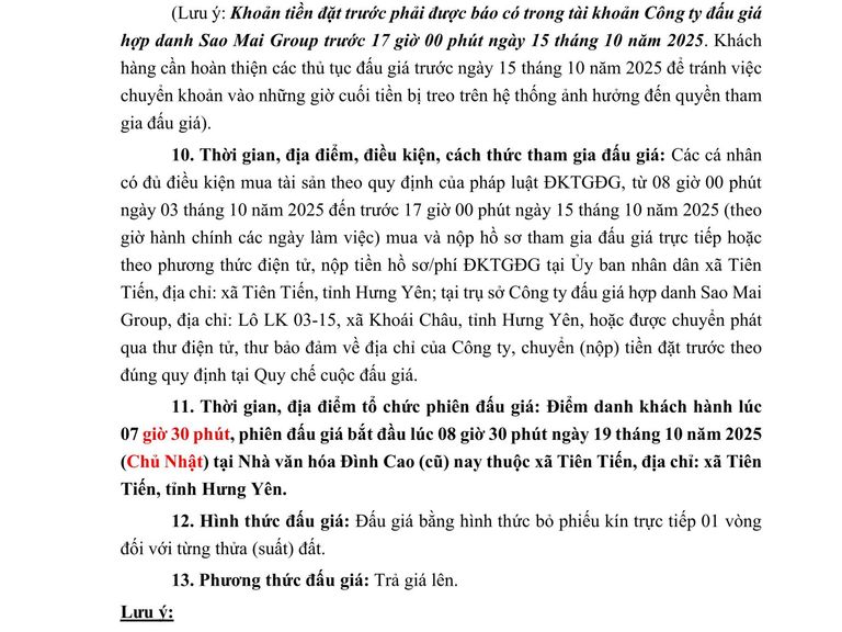 Quyền sử dụng 72 suất đất (đợt 1) cho nhân dân làm nhà ở tại Khu dân cư xã Nhật Quang, huyện Phù Cừ (cũ), thuộc địa phận xã Tiên Tiến, tỉnh Hưng Yên — ảnh 4