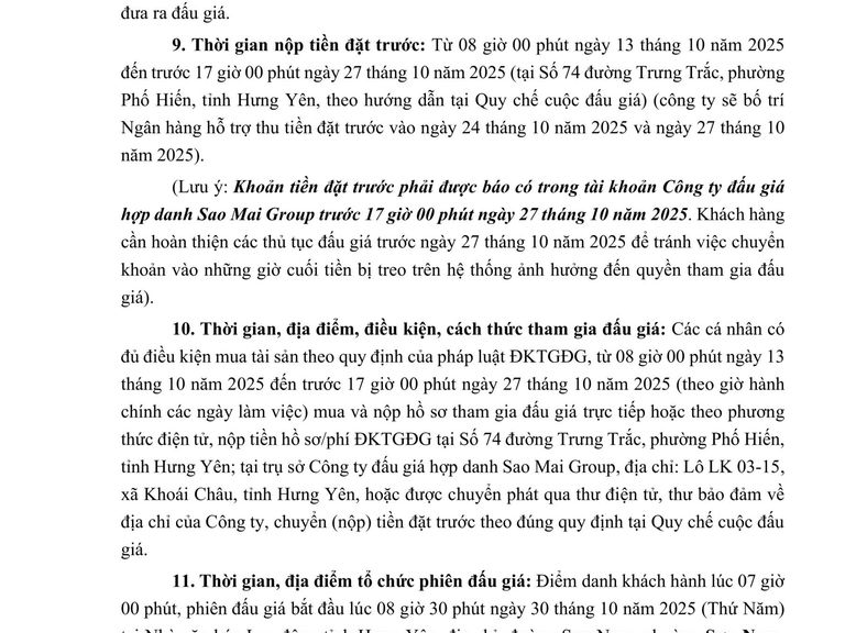 Quyền sử dụng đất cho Nhân dân làm nhà ở tại các thửa đất của các khu đấu giá trên địa bàn phường Phố Hiến đợt 02 năm 2025 — ảnh 2