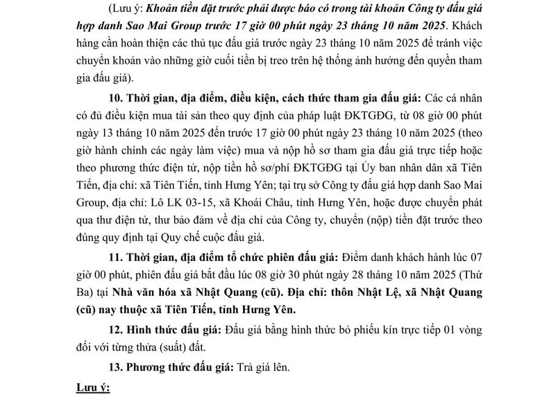 Quyền sử dụng 72 suất đất (đợt 2) cho nhân dân làm nhà ở tại Khu dân cư xã Nhật Quang, huyện Phù Cừ (cũ), thuộc địa phận xã Tiên Tiến, tỉnh Hưng Yên — ảnh 4