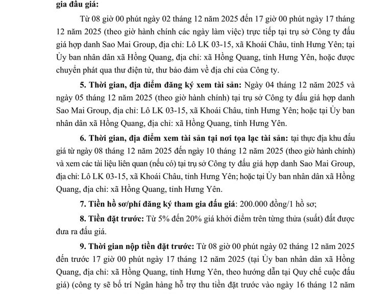 Quyền sử dụng 57 suất đất (đợt 2) cho nhân dân làm nhà ở tại xã Hồng Quang, tỉnh Hưng Yên — ảnh 3