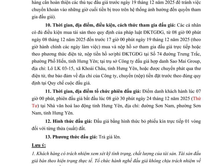Quyền sử dụng đất cho nhân dân làm nhà ở tại các khu đấu giá trên địa bàn phường Phố Hiến Đợt 04 năm 2025 — ảnh 3