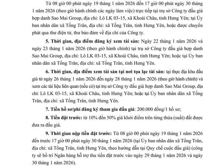 Quyền sử dụng đất cho nhân dân làm nhà ở tại xã Tống Trân, tỉnh Hưng Yên — ảnh 2