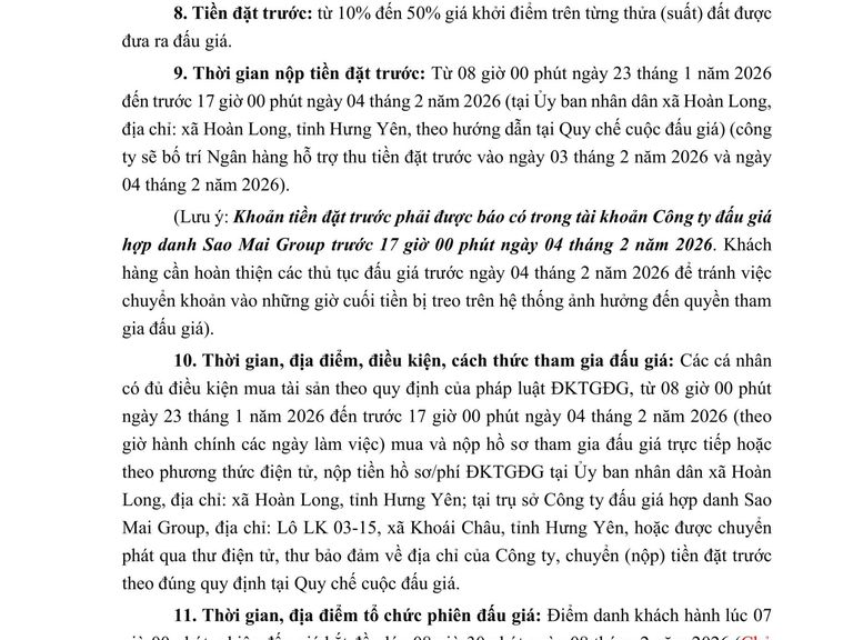 Quyền sử dụng 79 suất đất cho nhân dân làm nhà ở tại Khu dân cư mới thôn Đại Hạnh, xã Hoàn Long, tỉnh Hưng Yên — ảnh 3