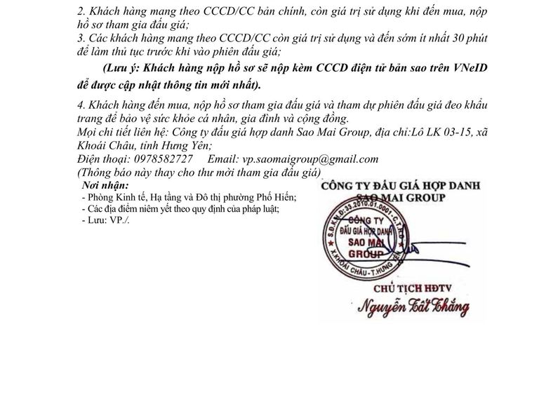 Quyền sử dụng đất cho Nhân dân làm nhà ở tại các thửa đất của các khu đấu giá trên địa bàn phường Phố Hiến đợt 4 năm 2026 — ảnh 3