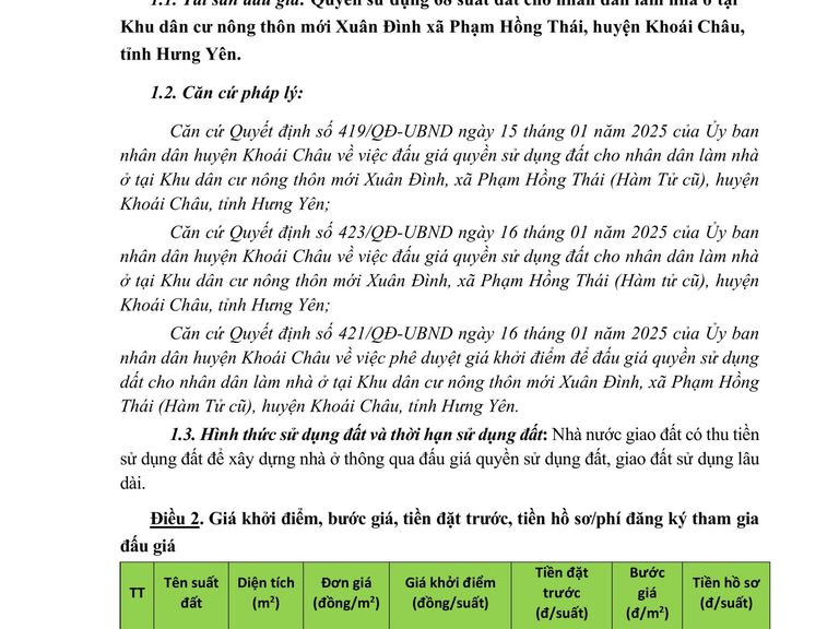 QUYỀN SỬ DỤNG 68 SUẤT CHO NHÂN DÂN LÀM NHÀ Ở TẠI KHU DÂN CƯ NÔNG THÔN MỚI XUÂN ĐÌNH, XÃ PHẠM HỒNG THÁI, HUYỆN KHOÁI CHÂU, TỈNH HƯNG YÊN — ảnh 11