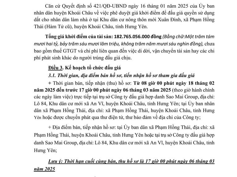 QUYỀN SỬ DỤNG 68 SUẤT CHO NHÂN DÂN LÀM NHÀ Ở TẠI KHU DÂN CƯ NÔNG THÔN MỚI XUÂN ĐÌNH, XÃ PHẠM HỒNG THÁI, HUYỆN KHOÁI CHÂU, TỈNH HƯNG YÊN — ảnh 13