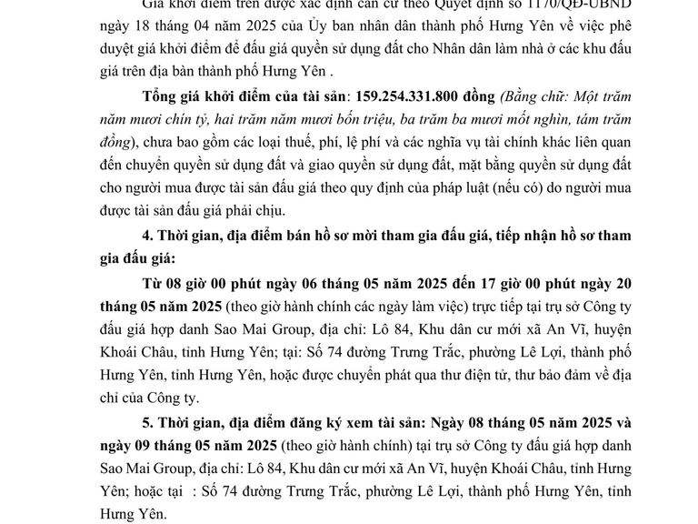QUYỀN SỬ DỤNG 131 SUẤT ĐẤT CHO NHÂN DÂN LÀM NHÀ Ở TẠI XÃ NGUYÊN HÒA, HUYỆN PHÙ CỪ, TỈNH HƯNG YÊN — ảnh 3