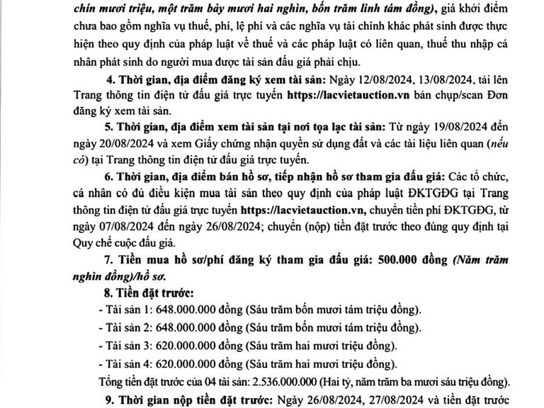 Tài sản bắt buộc thi hành án của Cục thi hành án dân sự tỉnh Hưng Yên — ảnh 2