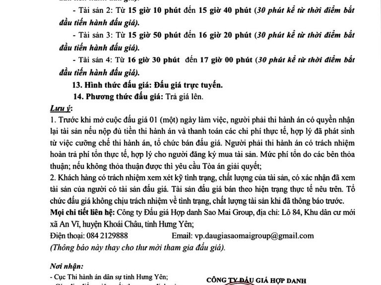 Tài sản bắt buộc thi hành án của Cục thi hành án dân sự tỉnh Hưng Yên — ảnh 3