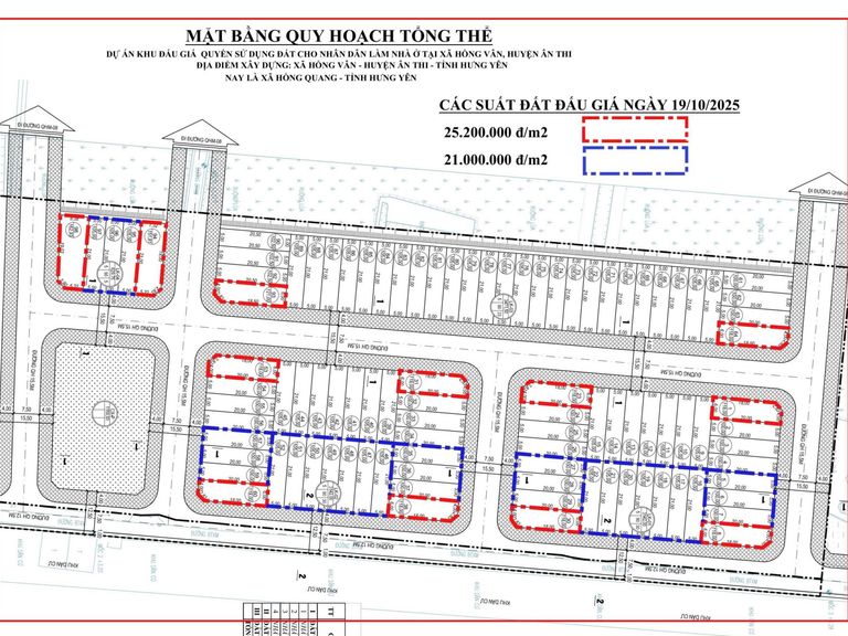 Quyền sử dụng 41 suất đất (đợt 1) cho nhân dân làm nhà ở tại xã Hồng Quang, tỉnh Hưng Yên