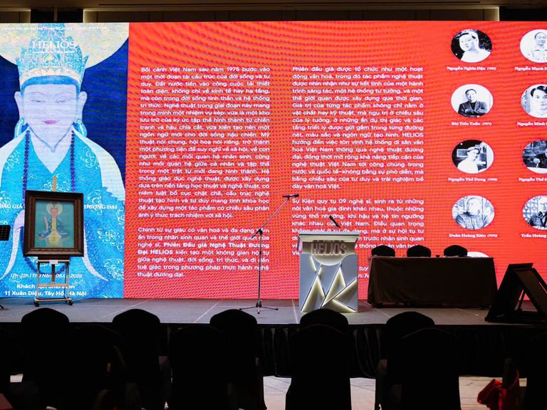 SÔI ĐỘNG PHIÊN ĐẤU GIÁ TRANH NGHỆ THUẬT ĐƯƠNG ĐẠI “HELIOS” DO SAO MAI GROUP TỔ CHỨC